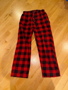 Amazon #followme S red and black plaid pajama pants
